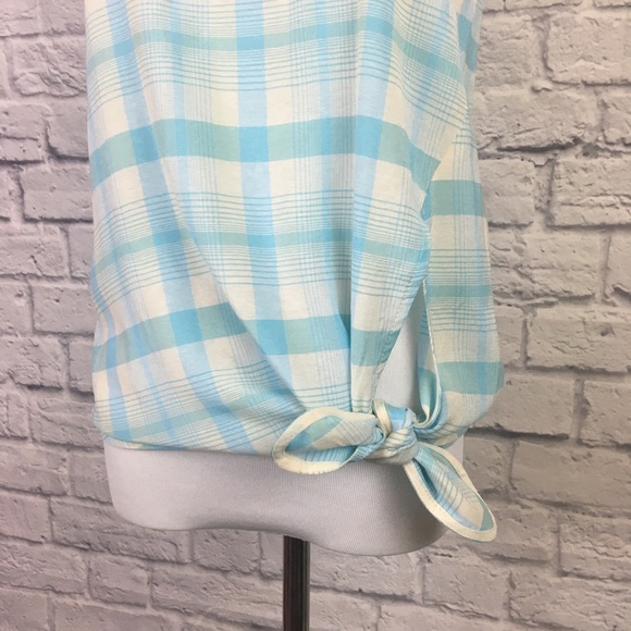LAST CALL!! NWOT Babaton Plaid Asymmetrical Detail Shell - Picture 10 of 16